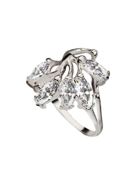 Silver ring with zircons PK 1635
