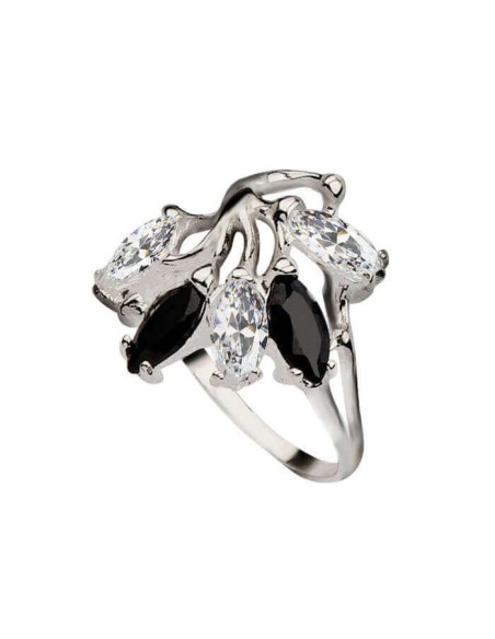 Silver ring with zircons PK 1635