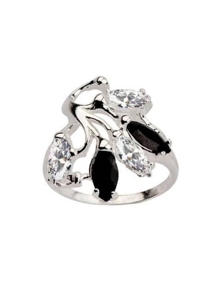 Silver ring with zircons PK 1635