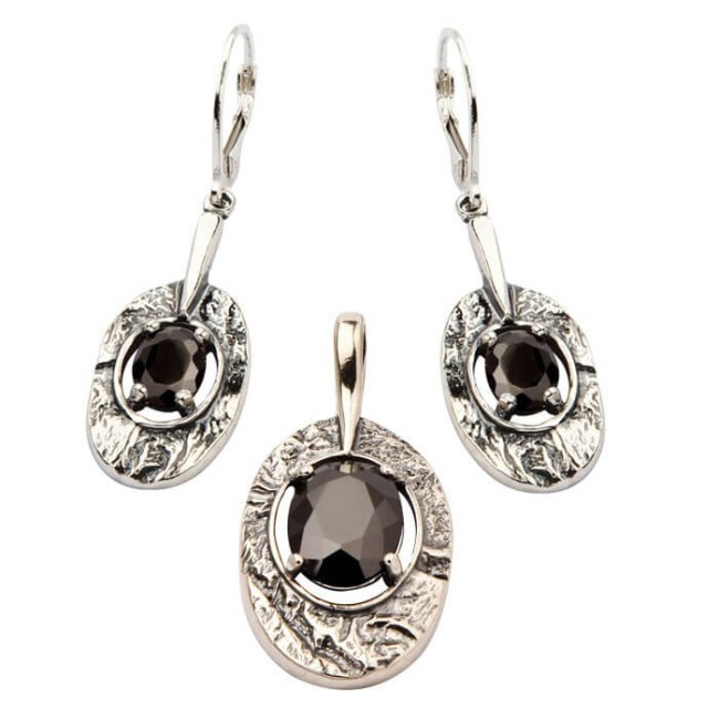 Silver earrings with zircons K 1630