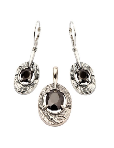 Silver earrings with zircons K 1630