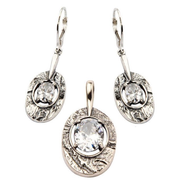 Srebrny wisior z cyrkoniami W 1630|Polcaratdesign.pl Biżuteria