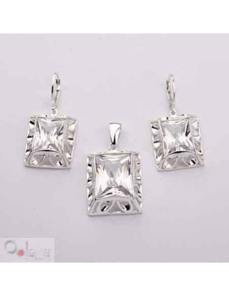 Wisiorek srebrny z cyrkonią W 1517|Polcaratdesign.pl Biżuteria