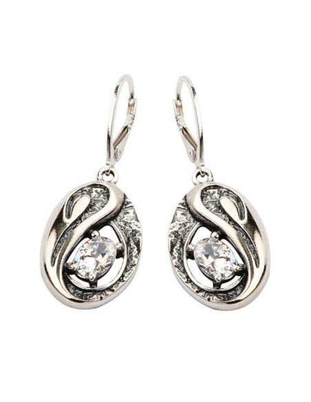 Silver earrings with zircons K 1623