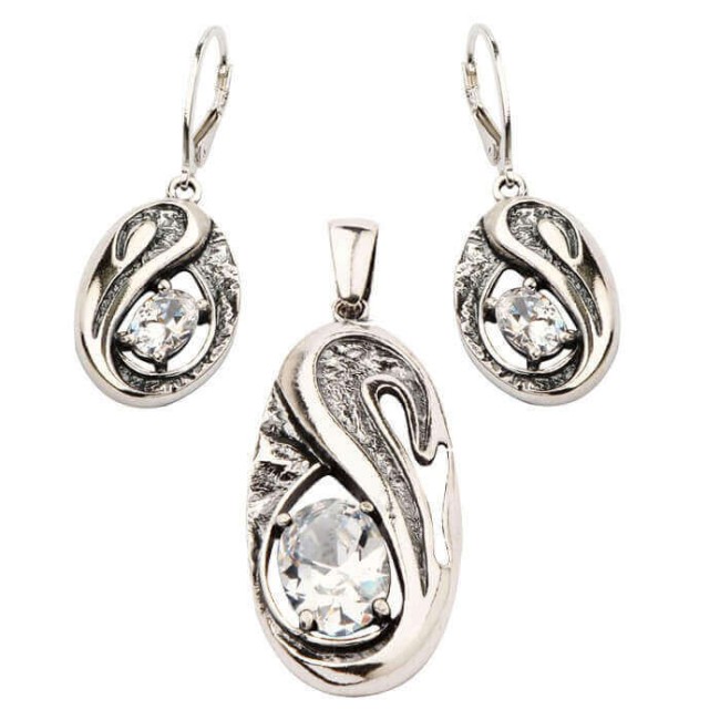 Silver pendant with cubic zirconia W 1623
