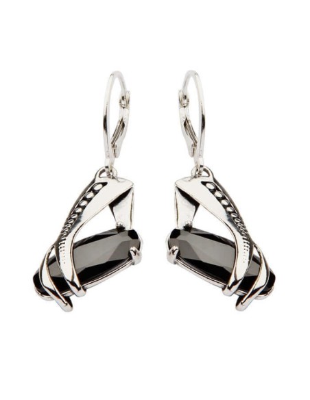 Silver earrings with zircons K 1640