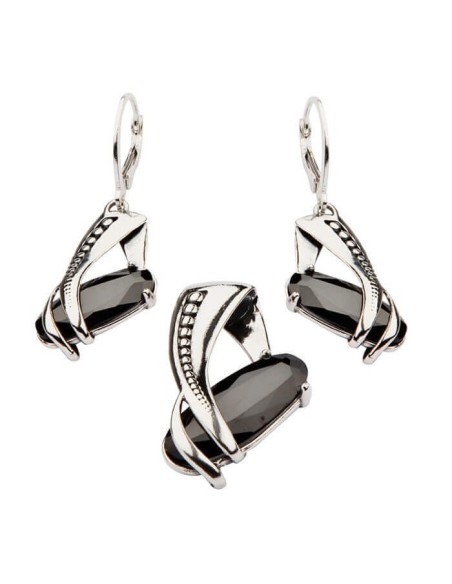 Silver earrings with zircons K 1640