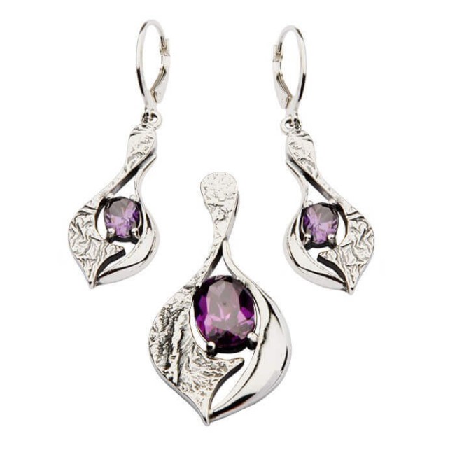 Silver pendant with zircons W 1621