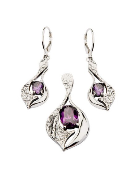 Silver pendant with zircons W 1621