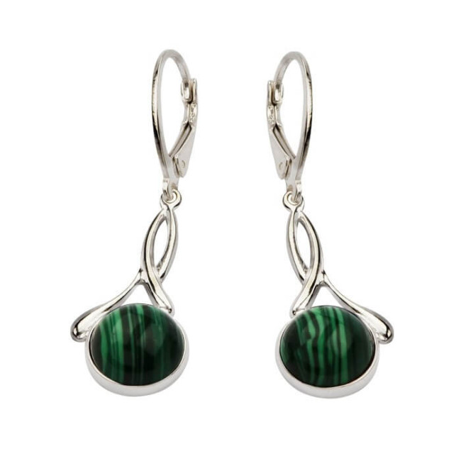 Komplet srebrny z Malachitami KPL 560 Malachit|Polcaratdesign.pl Biżuteria