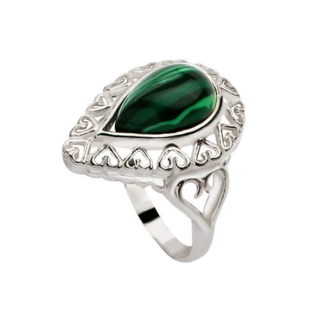 Silver set with Malachites KPL 770 Malachite