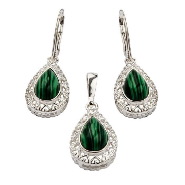 Pierścionek srebrny z Malachitem PK 770 Malachit|Polcaratdesign.pl Biżuteria