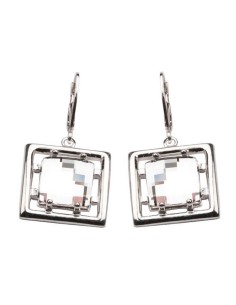 Swarovski K 987 Silver Crystal Earrings