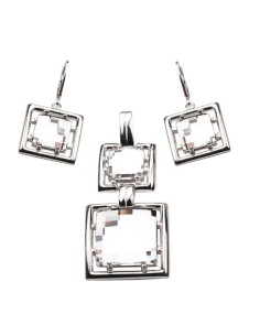 Swarovski K 987 Silver Crystal Earrings 2