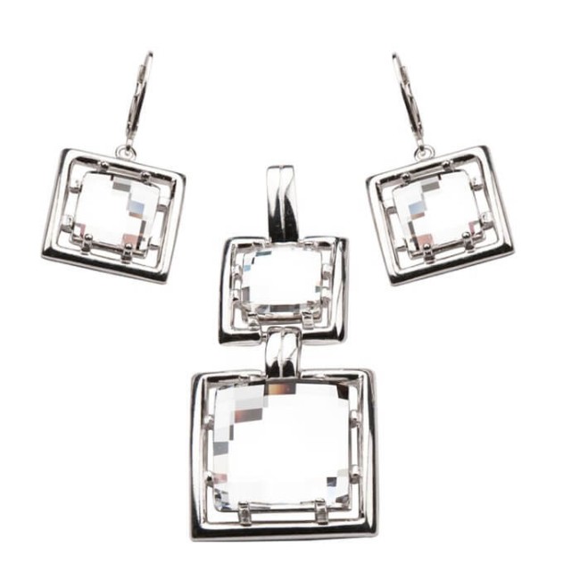 Silver pendant with Swarovski crystal W 987