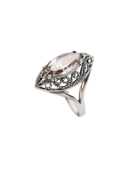 Srebrny pierścionek z kryształami Swarovskiego PK 991|Polcaratdesign.pl Biżuteria