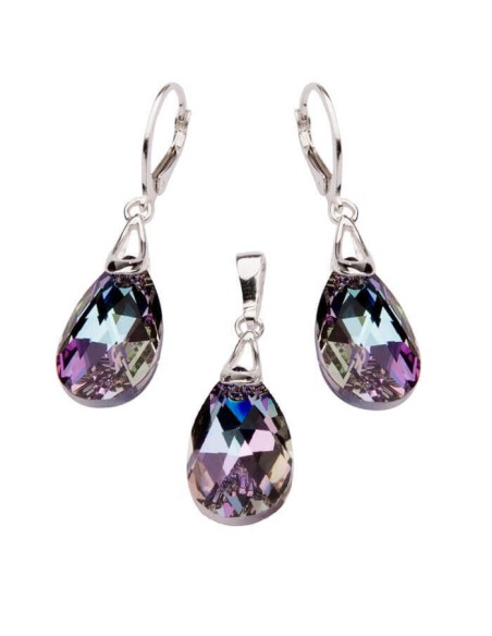 Komplet srebrny Swarovski KPL 1090|Polcaratdesign.pl Biżuteria