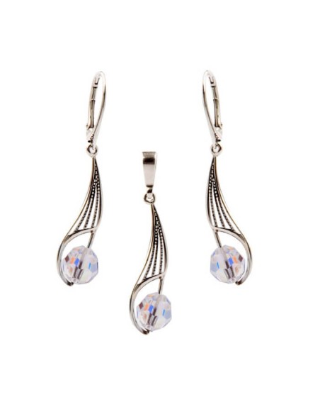 Silver set with Swarovski crystals KPL 1113