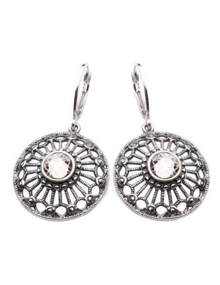 Kolczyki srebro Swarovski K 1505 Silver Shade Crystal