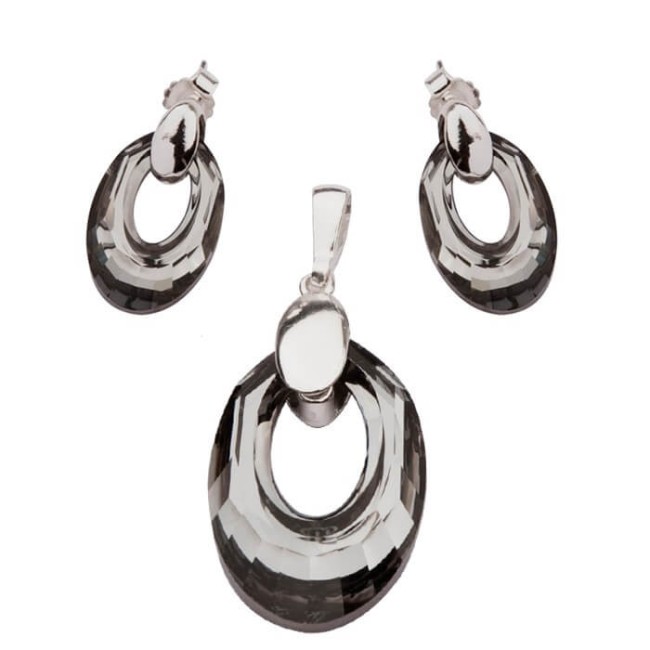 Silver Swarovski earrings K1 1533
