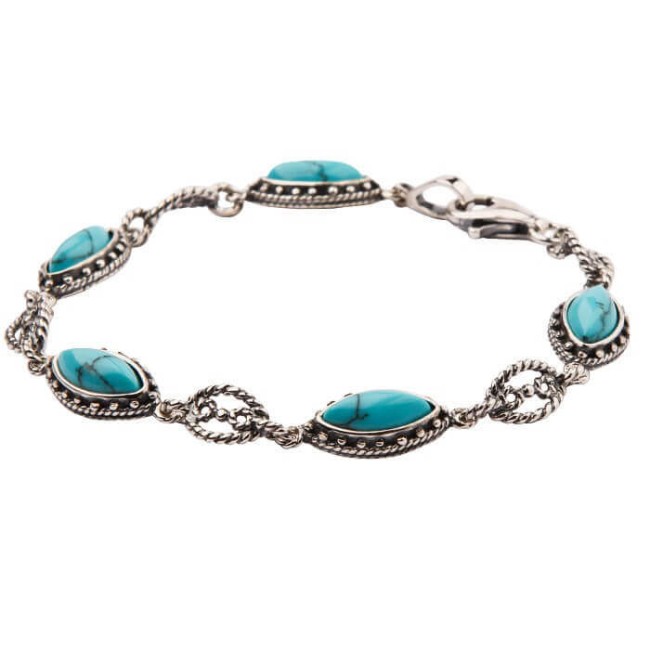 Silver set with turquoises KPL 1559 Turquoise