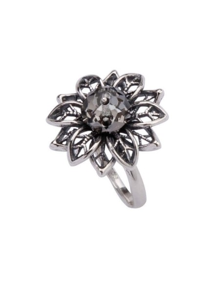 Silver clips with crystals KL 1611