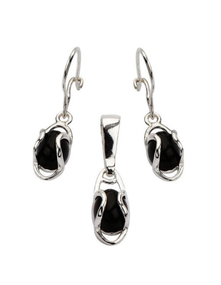 Complete silver with onyx KPL 1626 Onyx