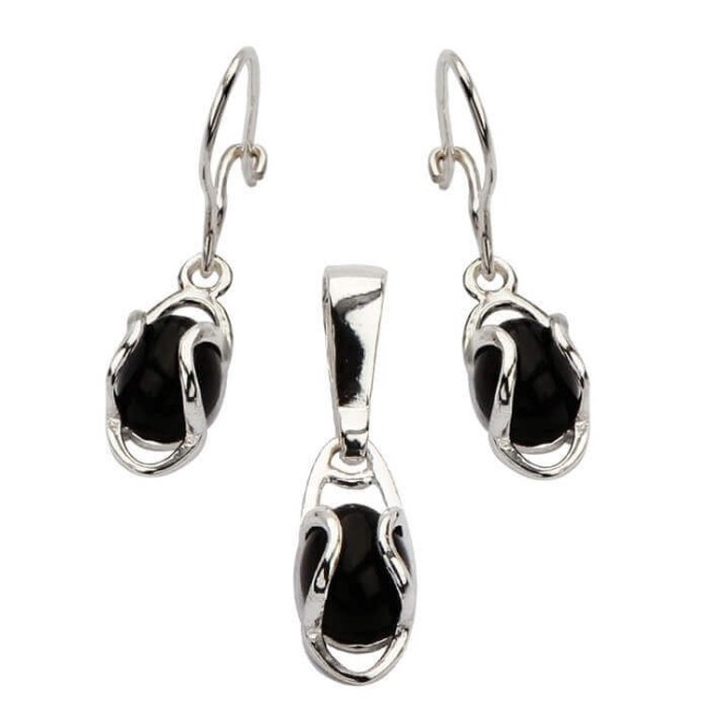 Silver bracelet with onyx L 1626 Onyx