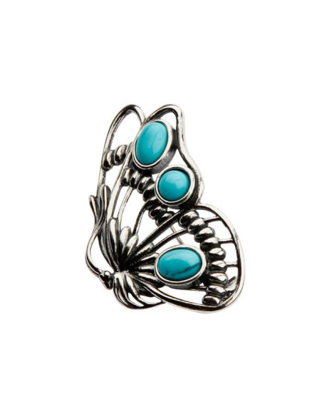 Silver brooch B 124 Turquoise