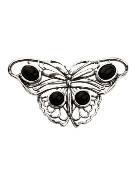 Silver brooch B 123 Onyx