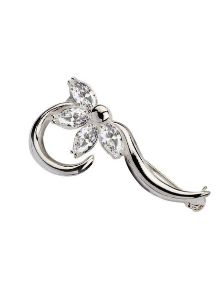 Srebro broszka cyrkonie B 125