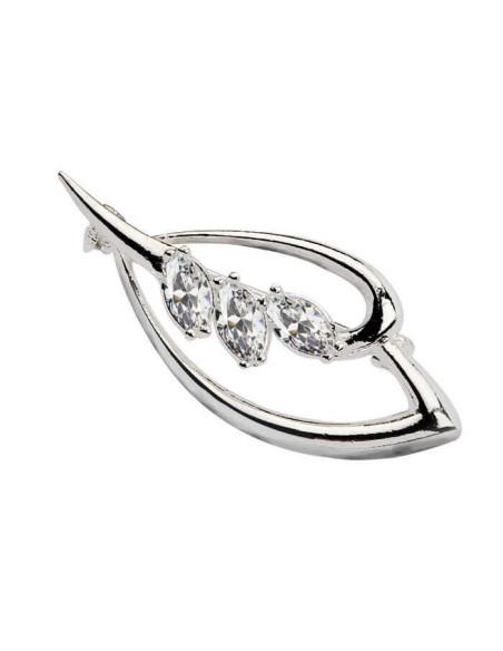 Silver brooch with cubic zirconia B 126
