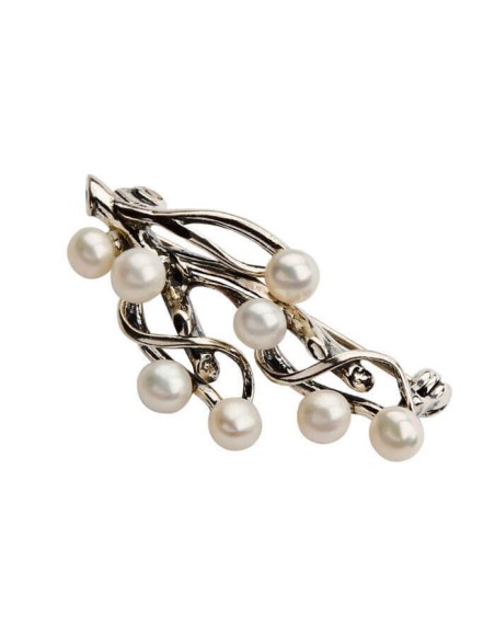 Silver brooch with pearls B 969