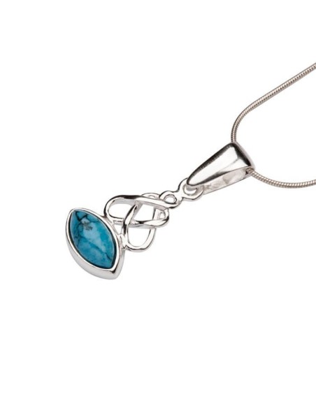 Silver pendant W 793 Turquoise