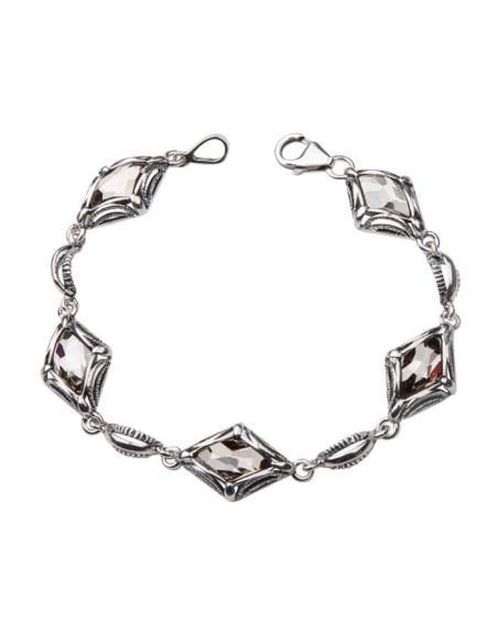 Silver bracelet with Swarovski crystals L 972