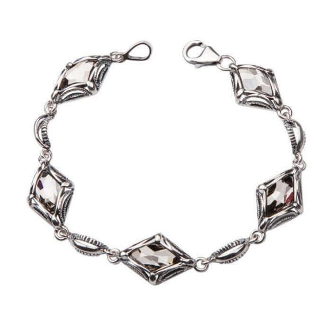 Silver ring with Swarovski crystal PK 972