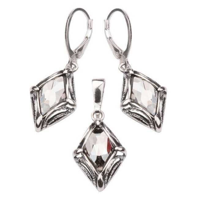 Pierścionek srebrny z kryształem Swarovskiego PK 972|Polcaratdesign.pl Biżuteria