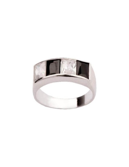 Silver ring with zircons PK 673