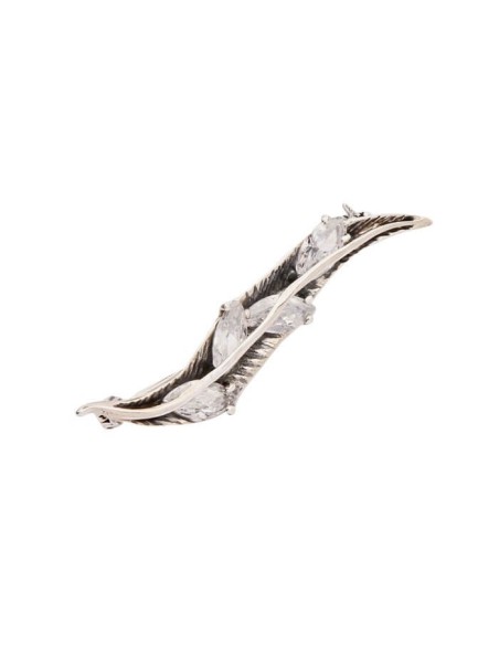 Silver brooch decorated with zircons B 147