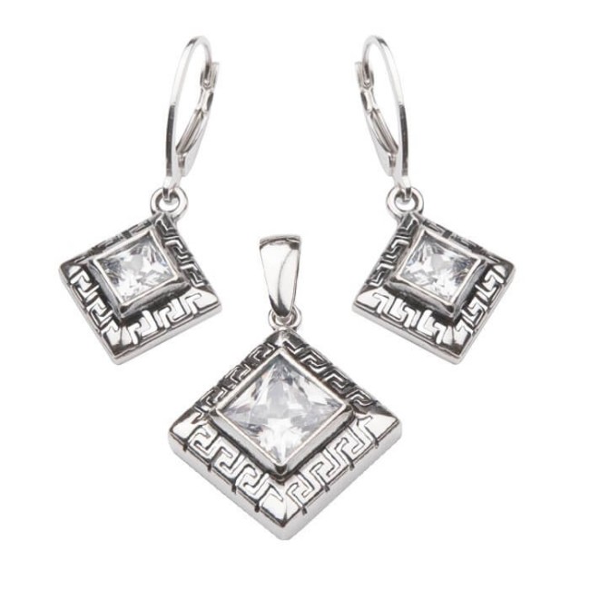 Silver pendant with cubic zirconia W 962