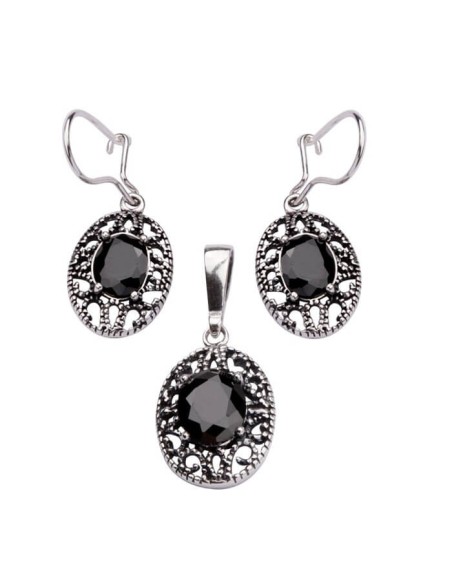 Silver zircons set KPL 985