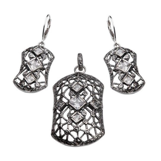 K 1511 Silver Zirconia Earrings
