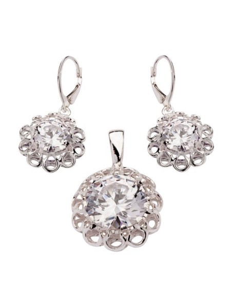 Silver set with zircons KPL 1525