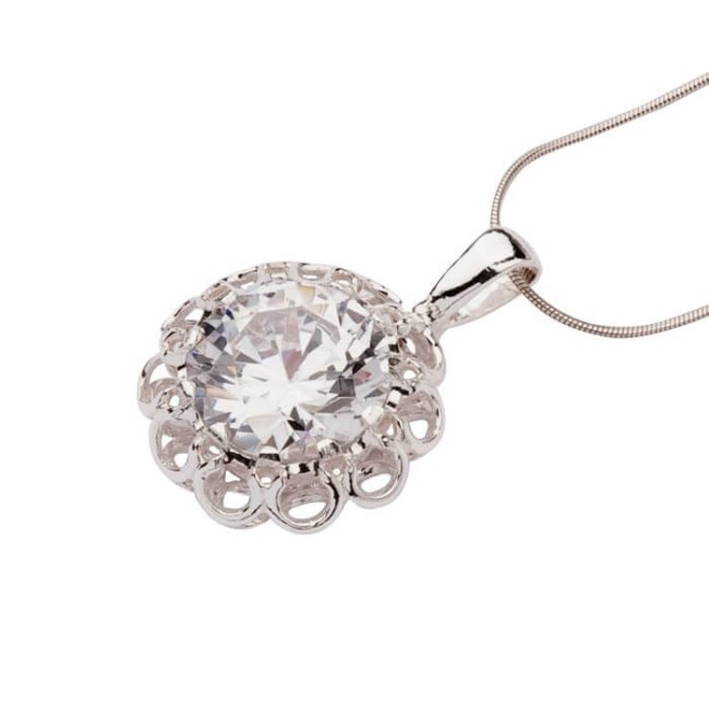 Silver set with zircons KPL 1525