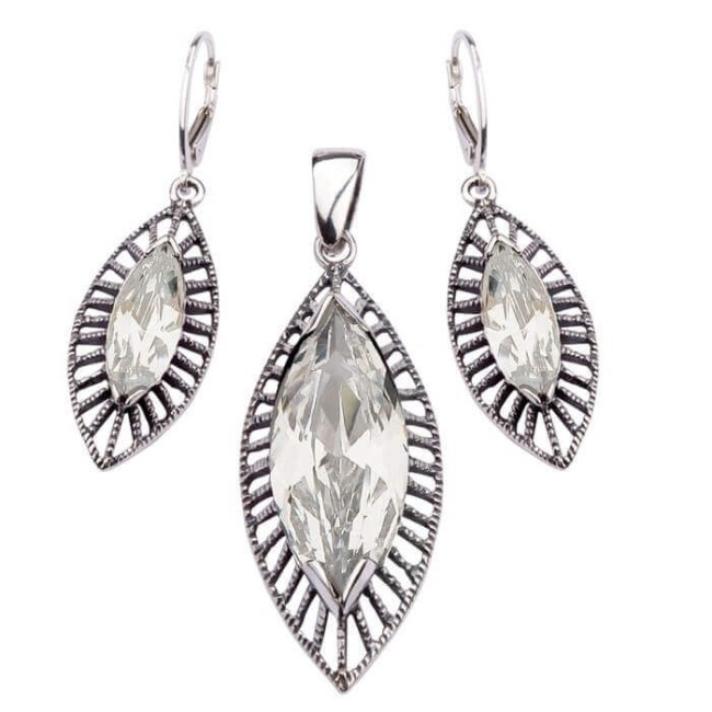 Silver earrings with zircons K 1528