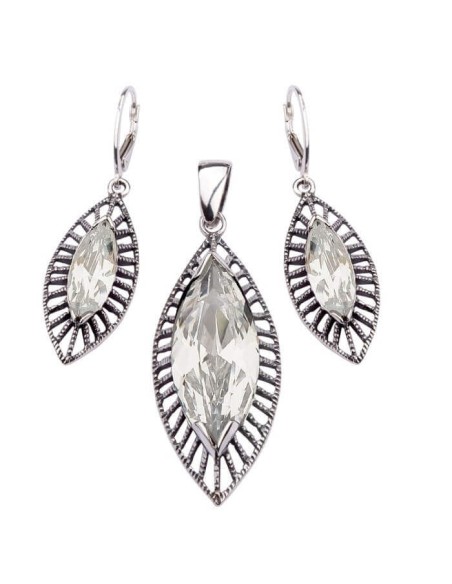 Silver earrings with zircons K 1528