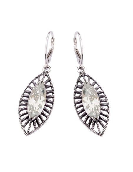 Silver earrings with zircons K 1528