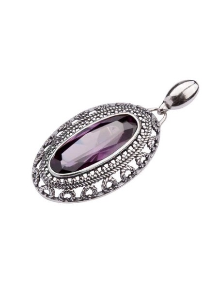 Silver pendant with zircons W 1532
