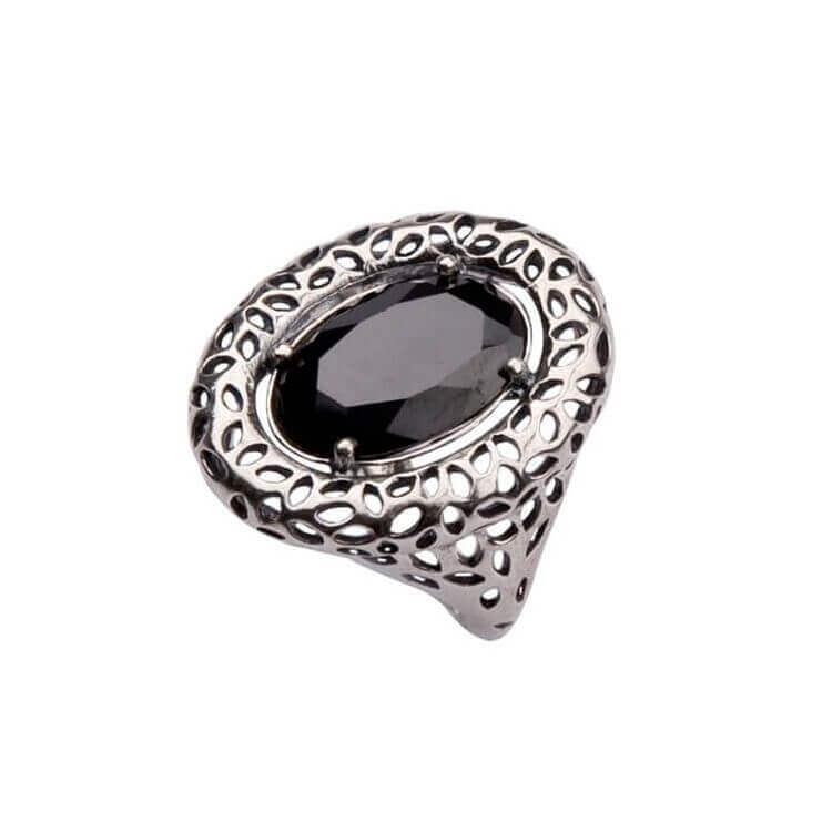 Silver ring with zircon PK 1543