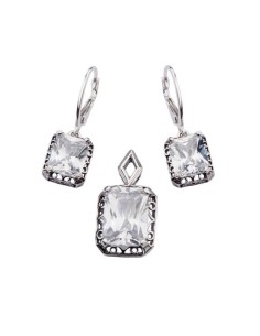 Set silver zircons KPL 1547